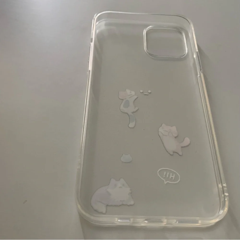 New open box clear cat iphone 12 case Fun cat design